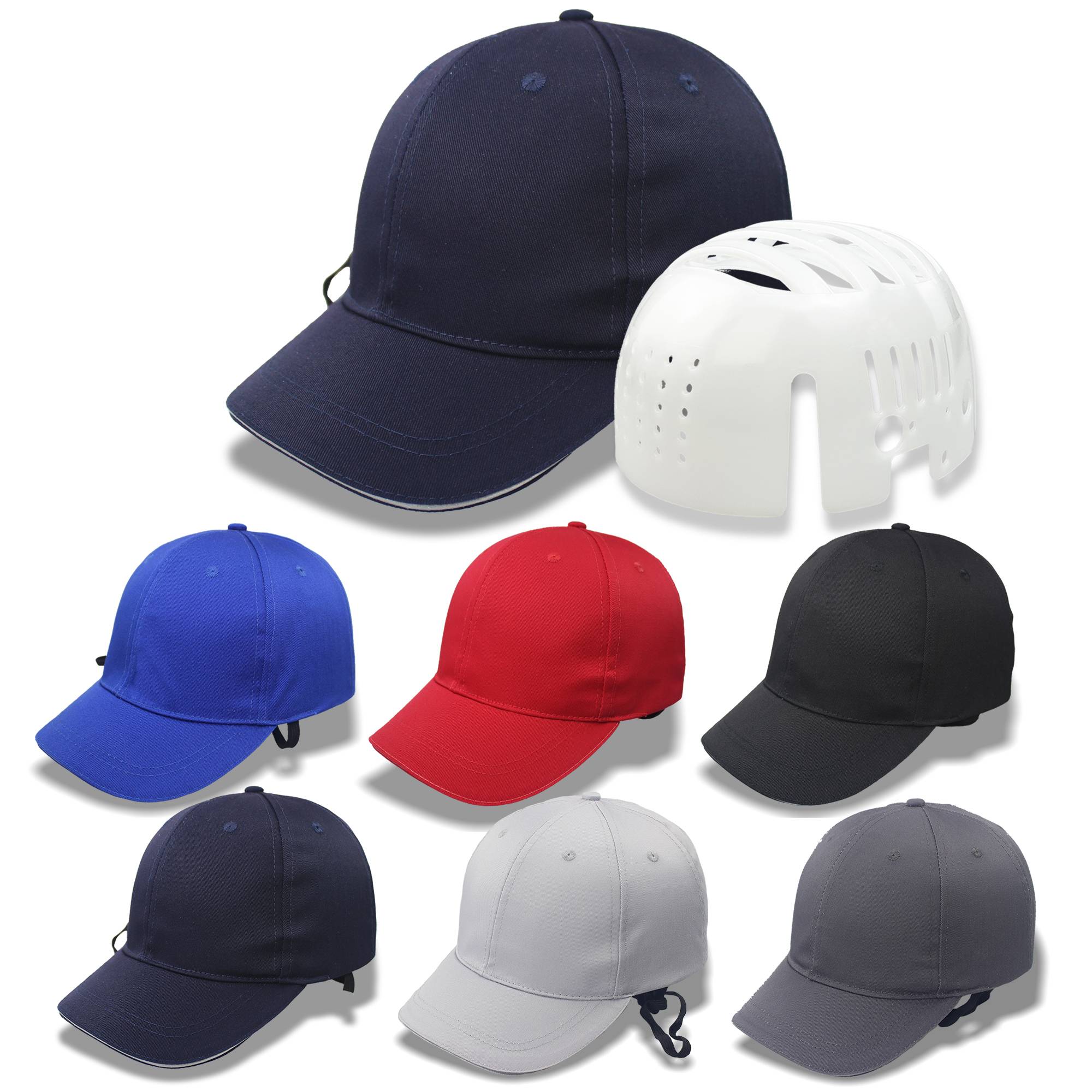 Summer grid lightweight anti -smashing work hat Spring and autumn safety cloth cap air -breathable protection light baseball helmet