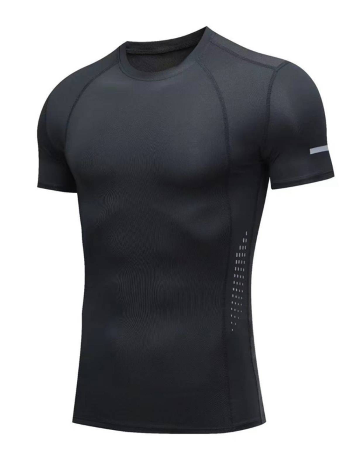 Japanese professional baseball lining in summer short -sleeved round neck tights tight -drying light -drying function white and black Tibetan green