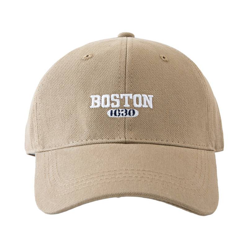 Autumn and winter Korean version of simple wild duck tongue hat pure English letter embroidery big head circumference face face small cotton baseball cap