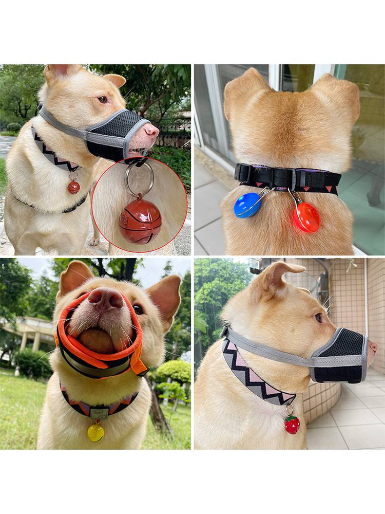 Dog luminous flash hanging light charging defense loss accidental walking dog pendant lights Ding Dong dog ringing pet bell
