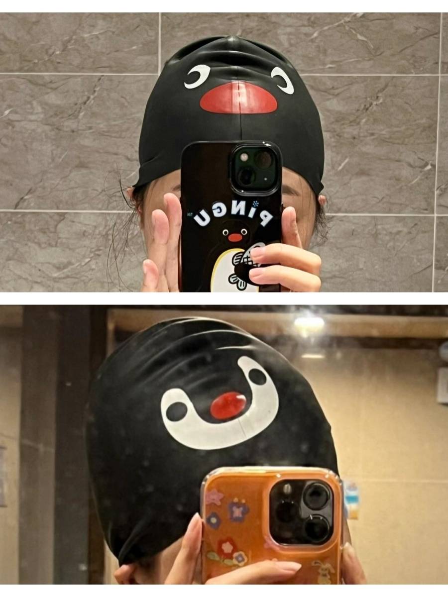 Pingu Penguin Swimming Hat Husky Dog is funny and highly elastic.