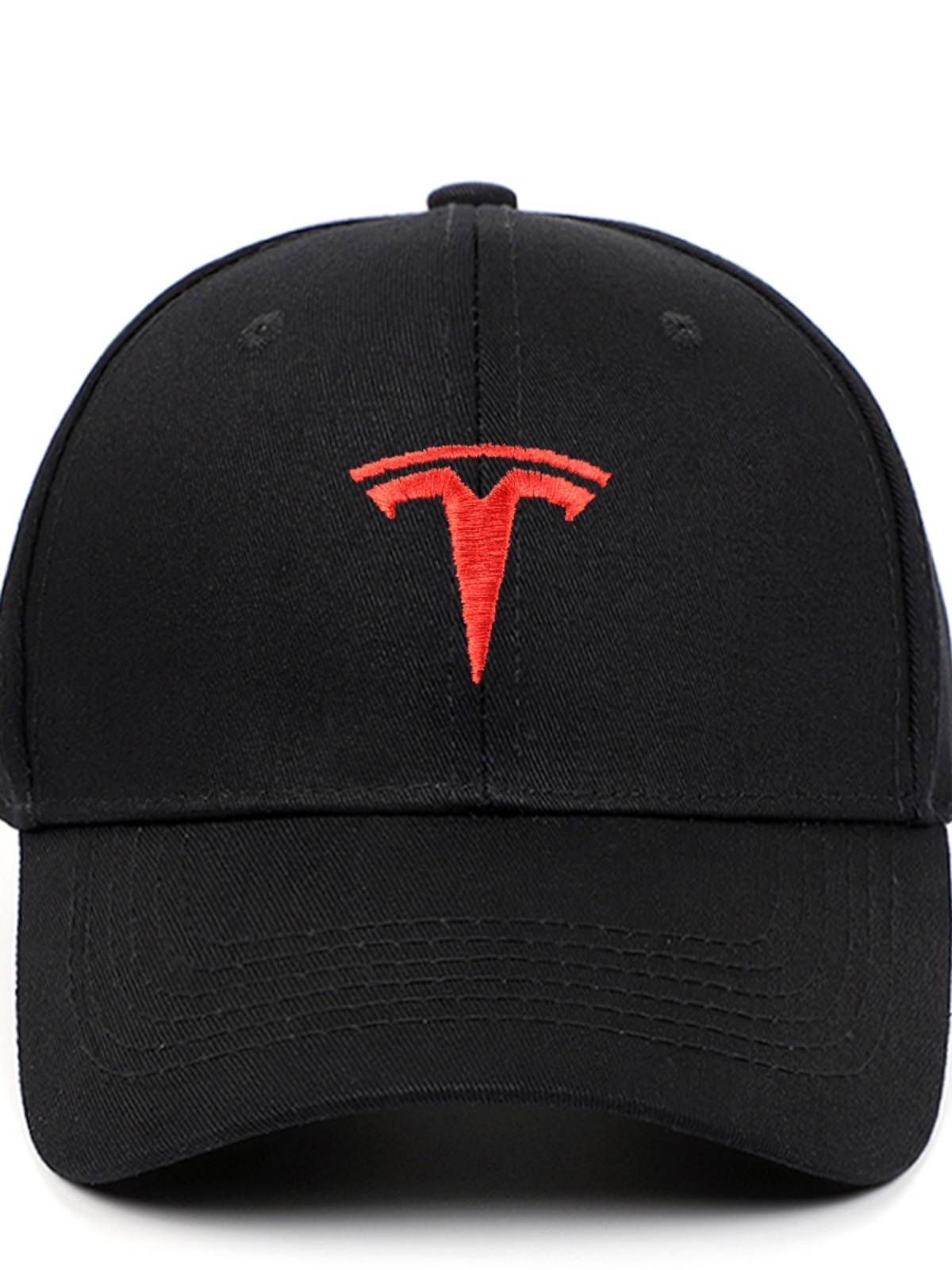 Tesla car logo band -embroidered peaked cap car cart a baseball hat car car sun hat car