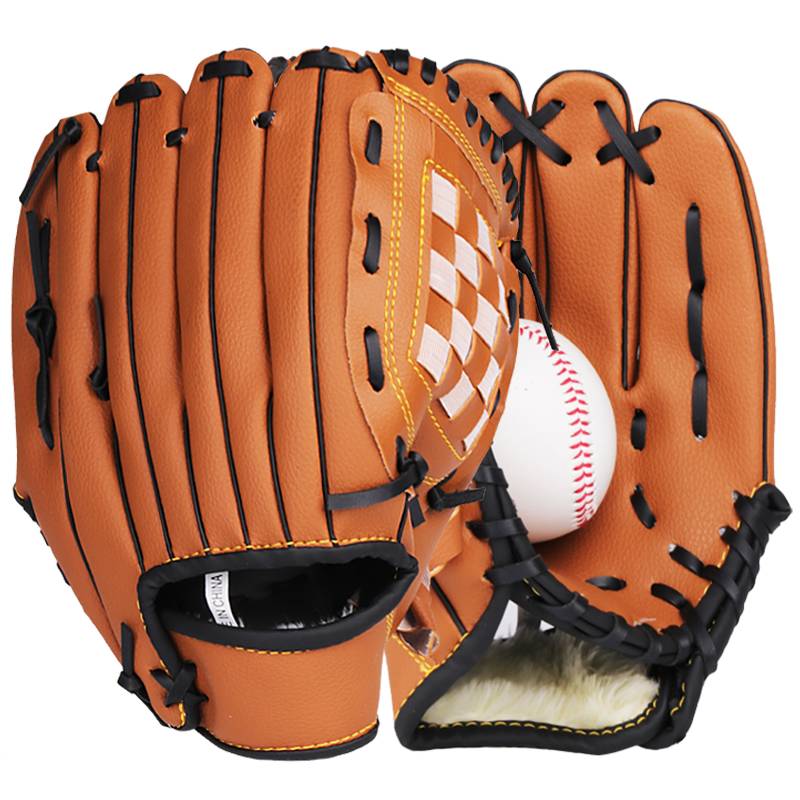 PU thickened softball baseball gloves Children and adult catcher Inerayellers baseball gloves to send baseball