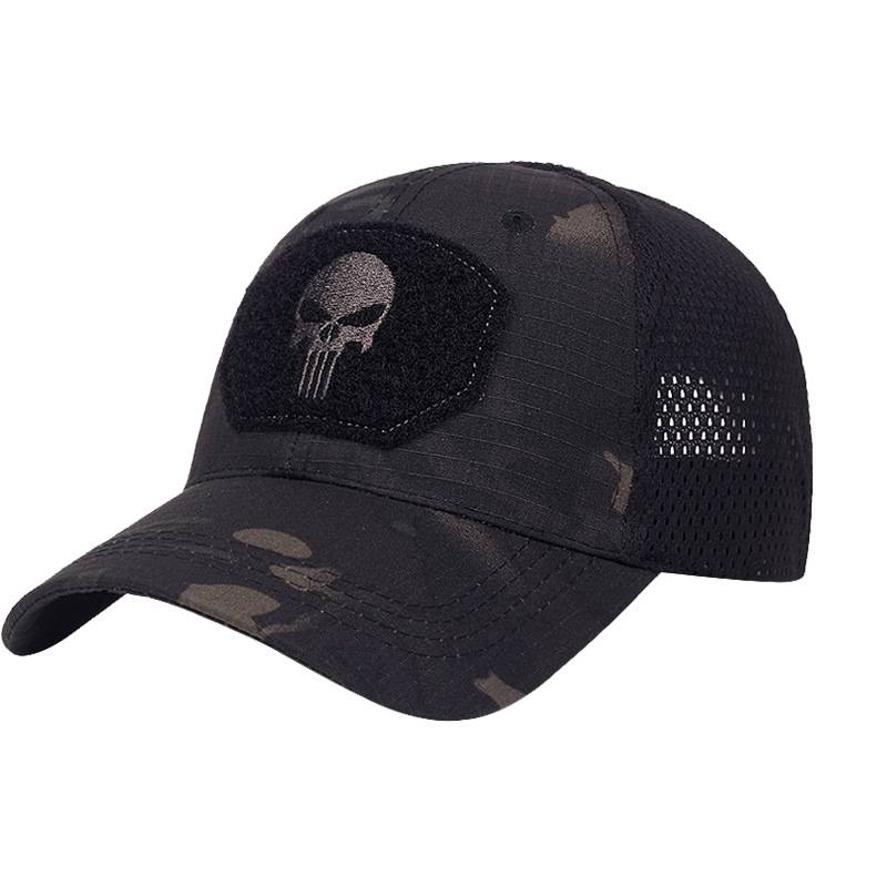 Embroidered hat Men's pure cotton breathable leisure party Black four seasons magic pits