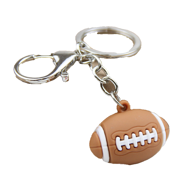 Creative new soft rubber rope dripping glue simulation football basketball football baseball keychain festive gift