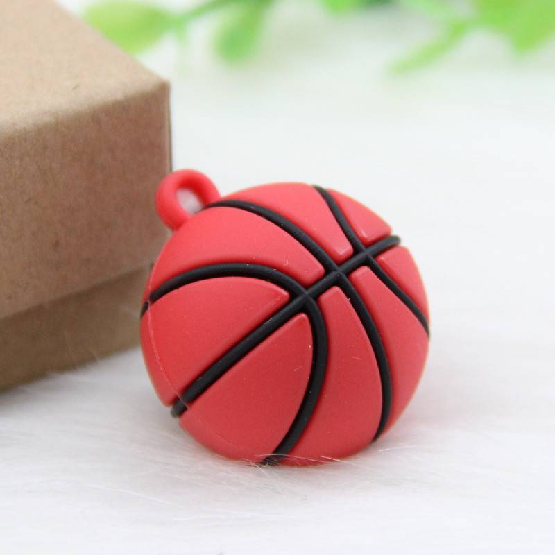 Accessories soft glue basketball keychain