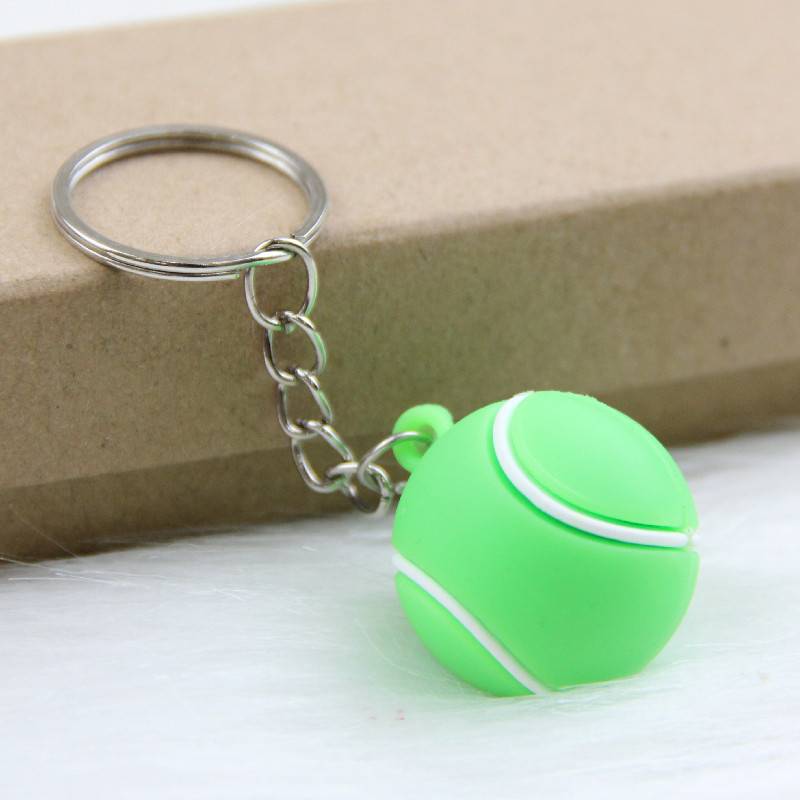 Simple keychain soft glue tennis