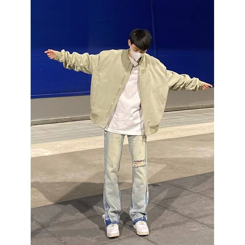 MA1 pilot American high street jacket worker retro tide baseball uniform male oversize jacket boy