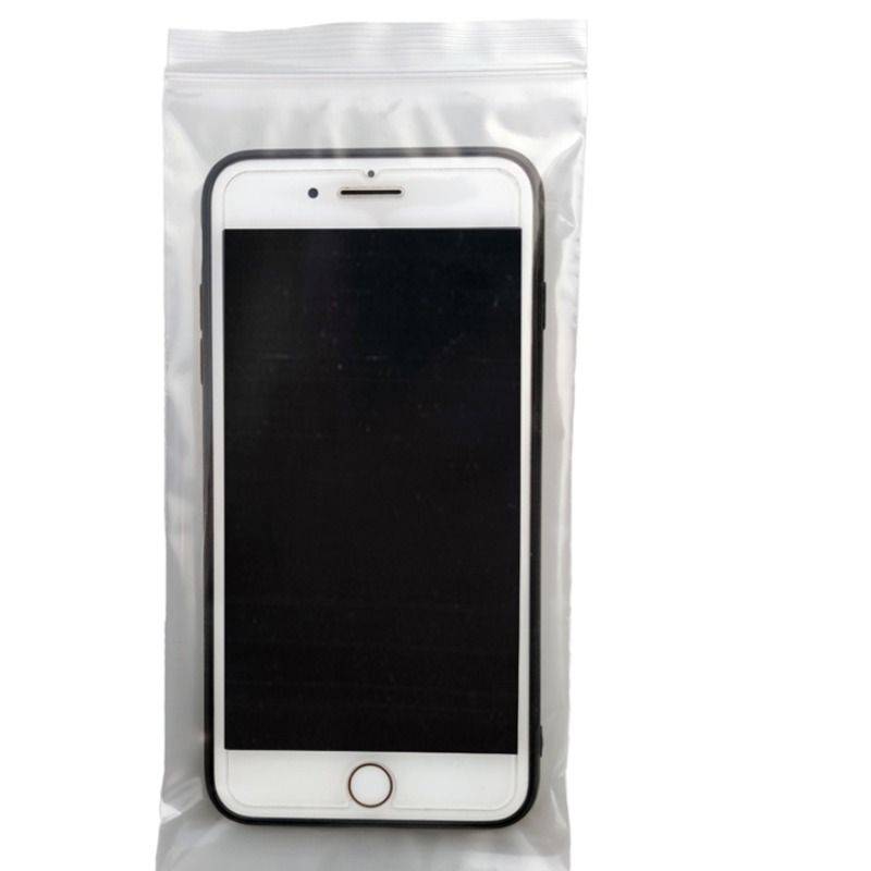 Thicker mobile phone bag transparent dustproof common isolation plastic packaging bag 100 touch screen takeaway takeaway ash swimming