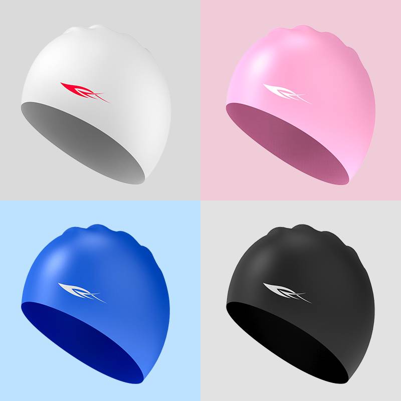Swimming Hat Men's Wild Waterproof Bobil head silicone long hair Special -for -earbolt -lapar child swimming hat adult hat