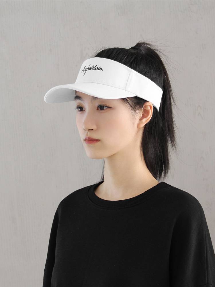 Empty peak hat baseball hats. Summer shade men and women 2024 new models can tie high horsetail big head circumference to show small face