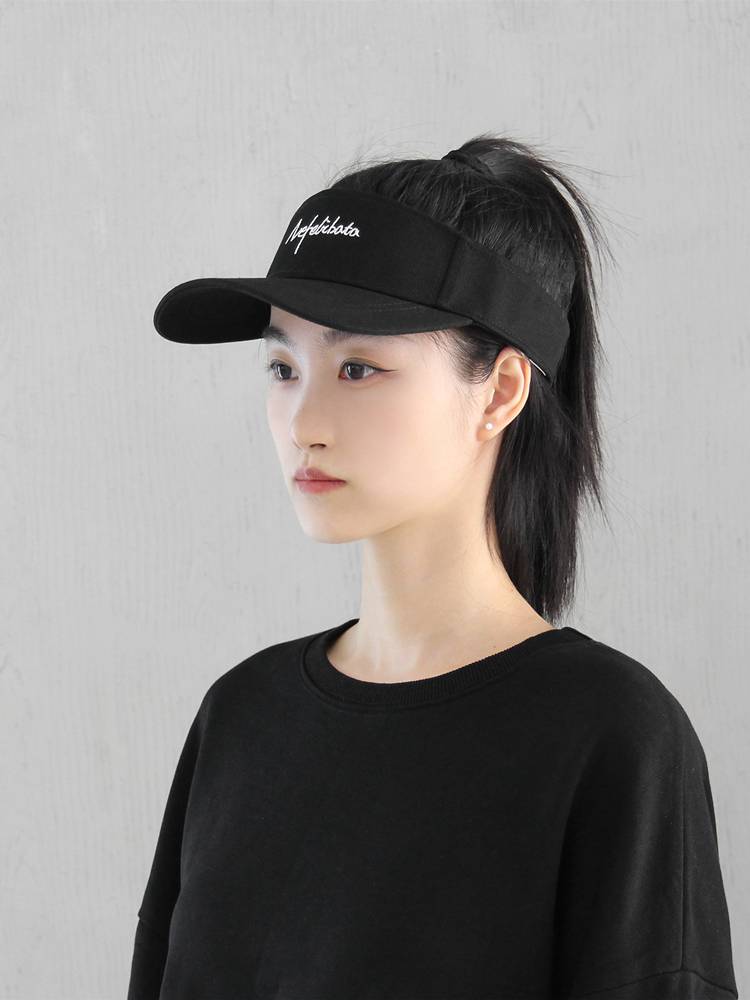 Empty peak hat baseball hats. Summer shade men and women 2024 new models can tie high horsetail big head circumference to show small face