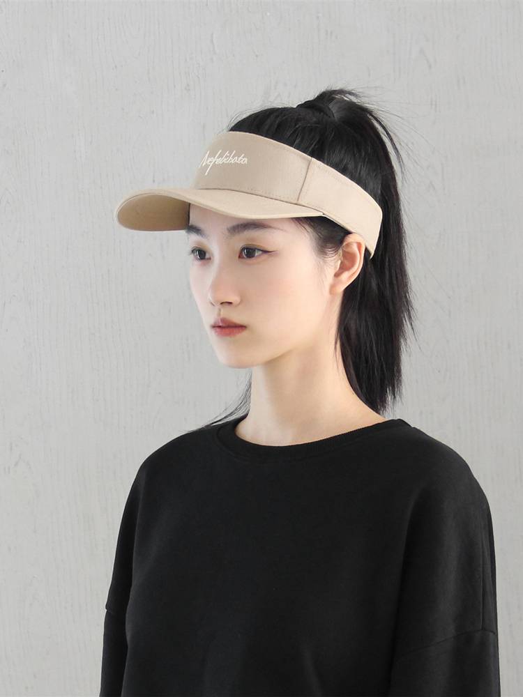Empty peak hat baseball hats. Summer shade men and women 2024 new models can tie high horsetail big head circumference to show small face