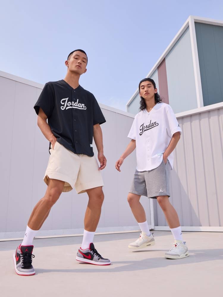 Jordan official Nike Jordan men's baseball top summer new baseball uniform loose cotton stitching FN4664