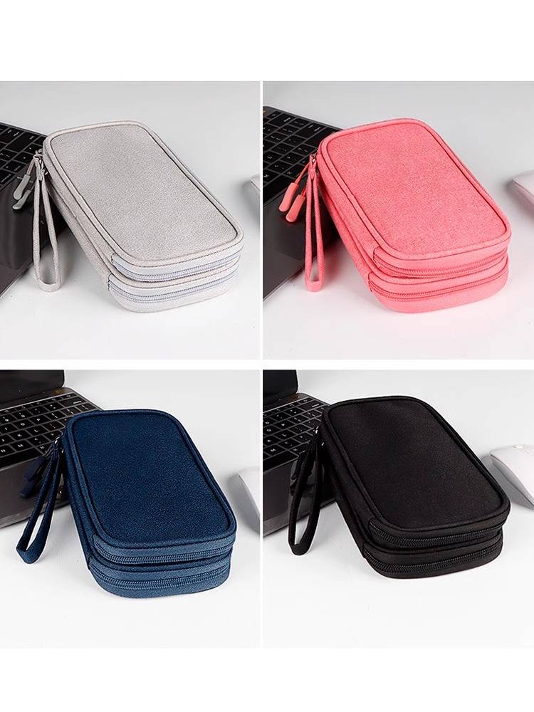 Multifunctional data cable storage package mobile digital electronic accessories protection cloth bag large storage travel headset charger charger U disk U shield notebook power cord mouse storage