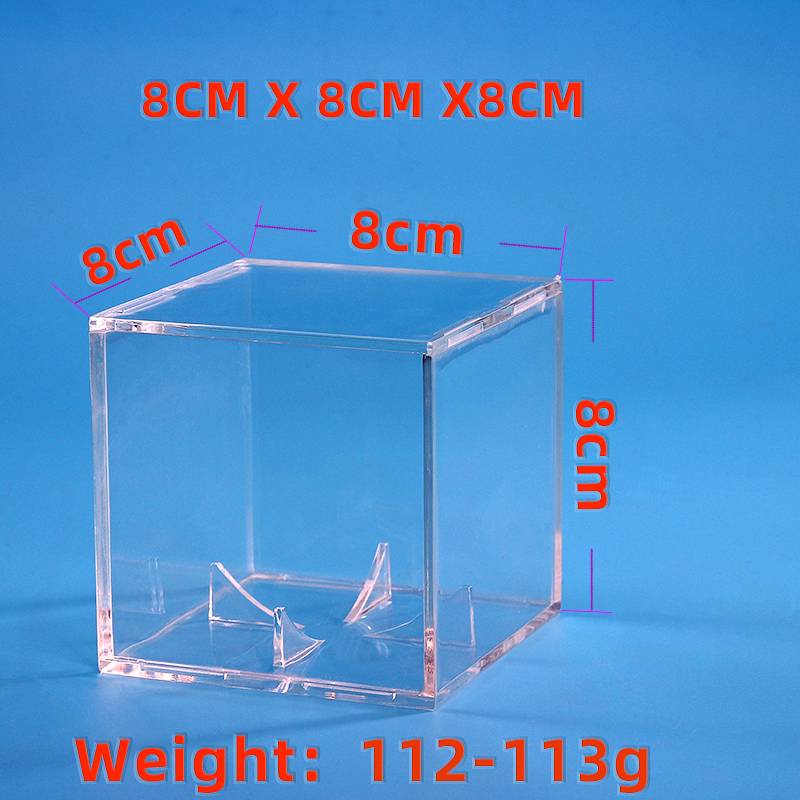 Acrylic transparent baseball display box base collection box dustproof moisture -proof plastic decorative box