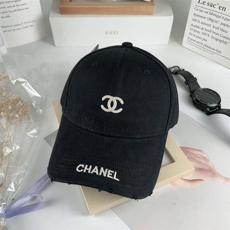 The same star high -quality double C embroidery letter Little incense ins incense ins, baseball cap wild hard top showing face duckling cap