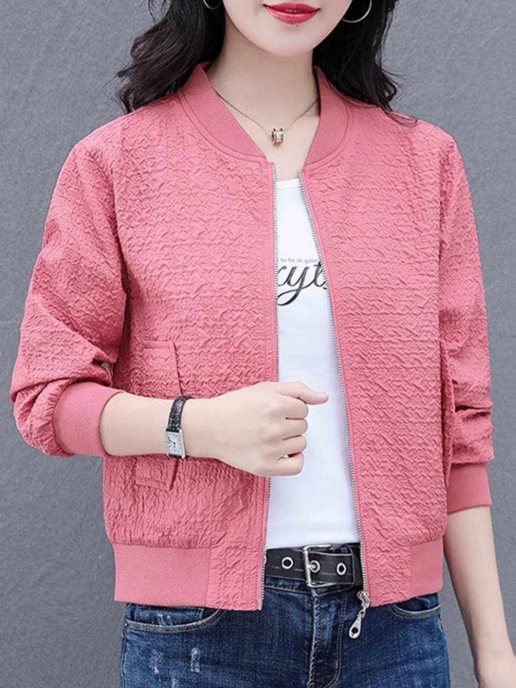 Nhakton early spring thin coat female 2024 spring and autumn new short baseball uniform small jacket casual top