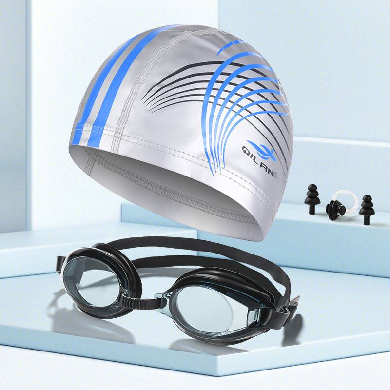 M016-Silver-gray [Swimming Hat+Sterstic Mirror+Nasal Schola]