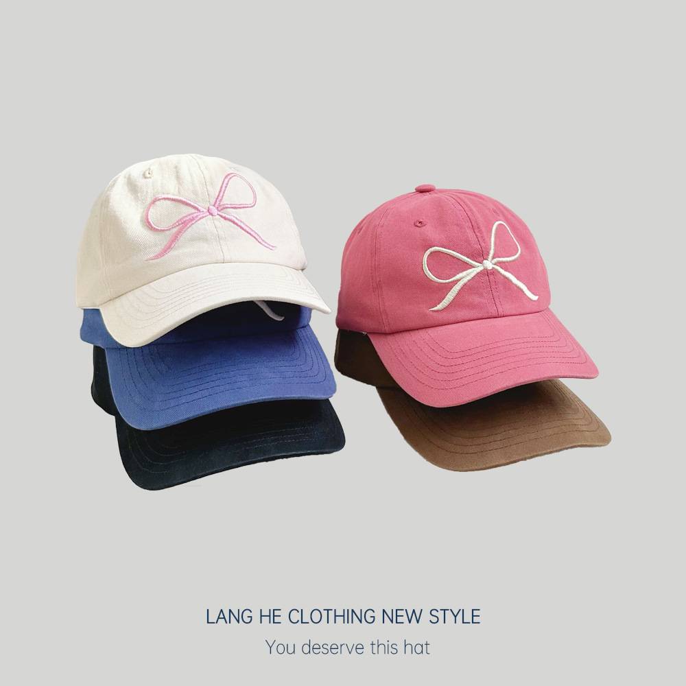 Korean designer Butterflies, sweet, sweet, soft-faced little baseball hat summer