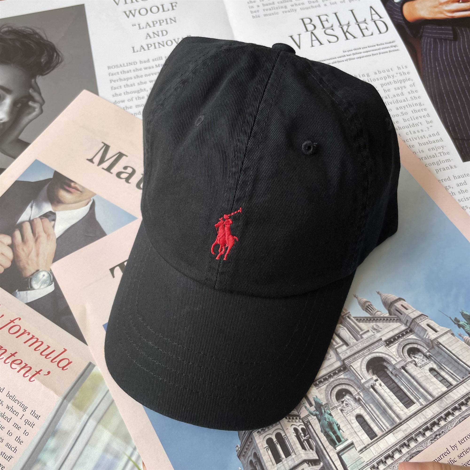 Black red label
