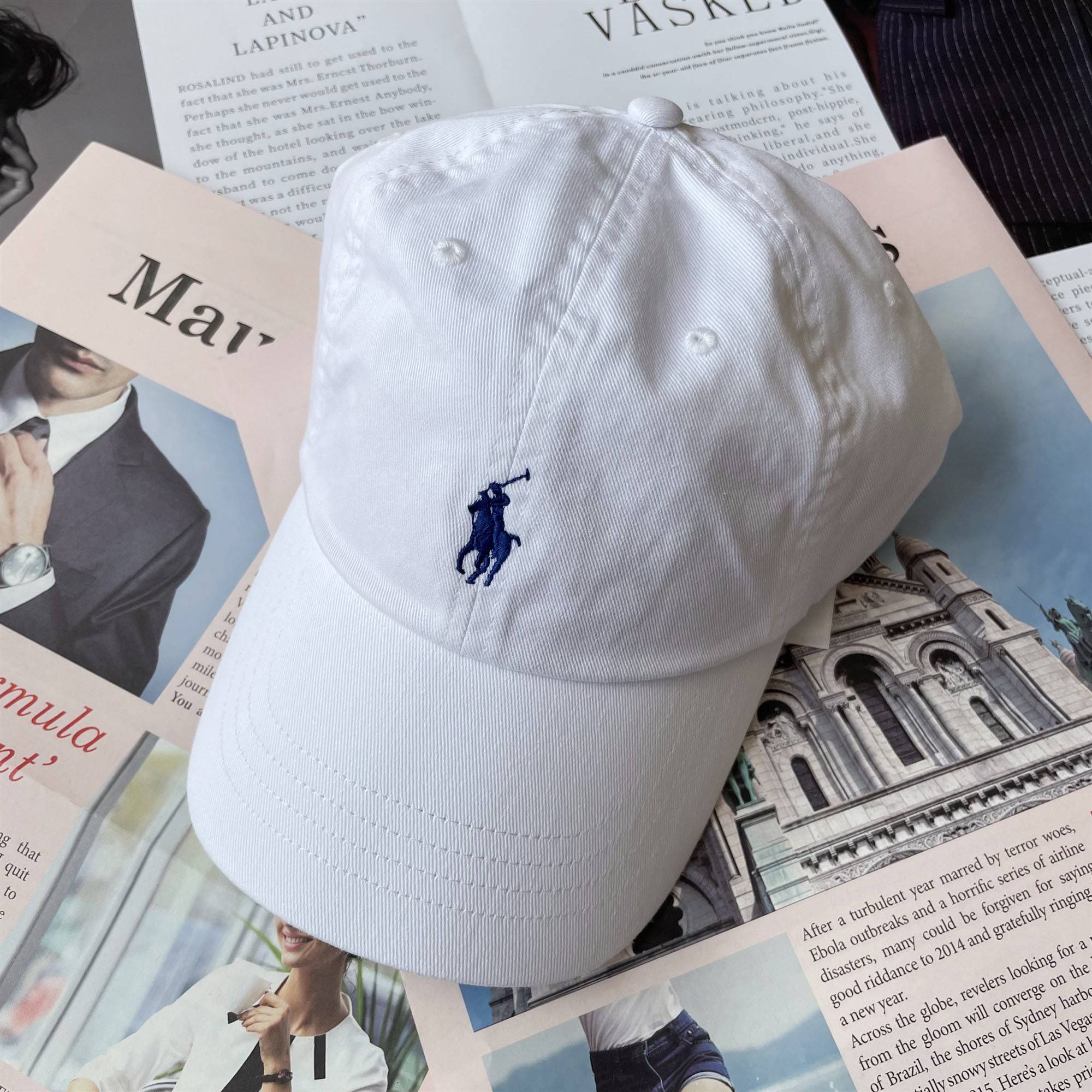 White blue label