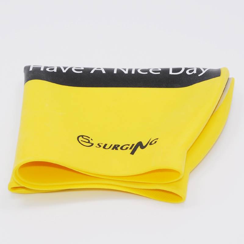 Surging Little yellow people swimmer comfortable swimming hat Environmental cartoon swimming hat silicone waterproof new model