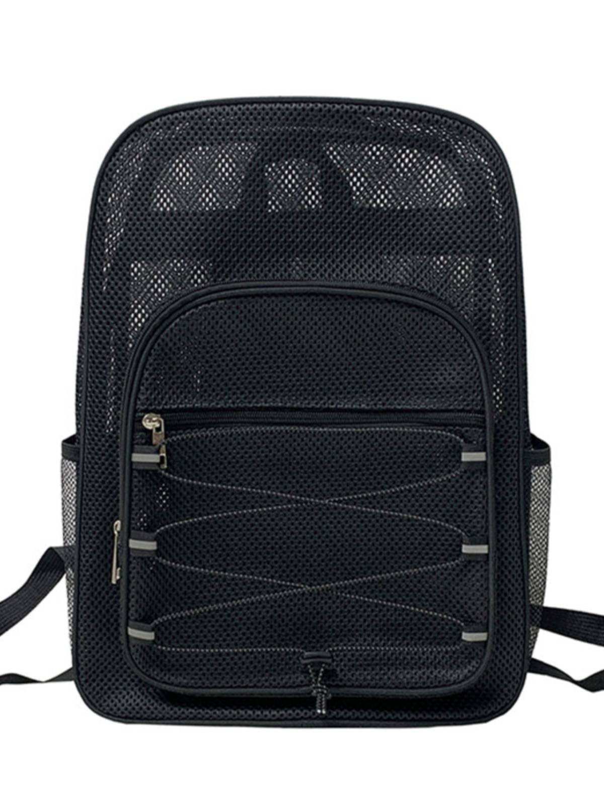 Transparent net eyes, double-shouldered high school girls' schoolboys' school bags, men's large-capacity swimming and gymnastics