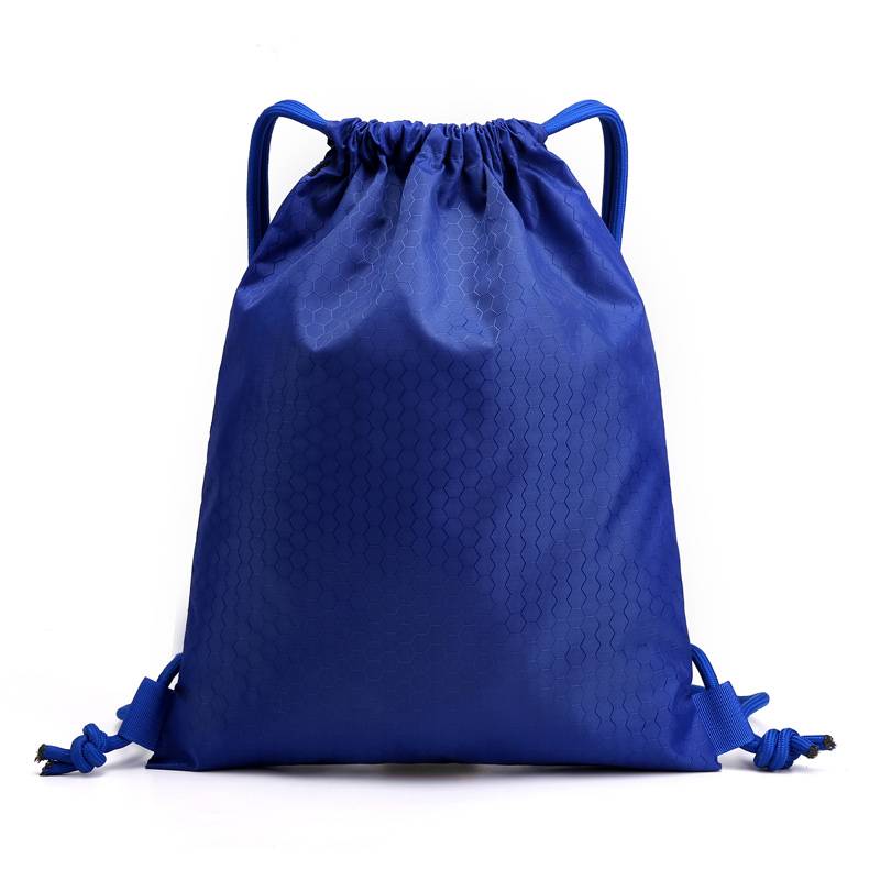 Custom bundle pocket drawing rope folding travel bag simple lightweight storage backpack men's and female sports basketball bag