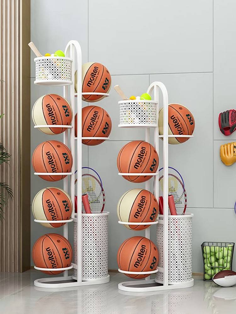 German home basketball storage rack indoor football frame furnishings sports equipment ball rack sports ball harvesting basket