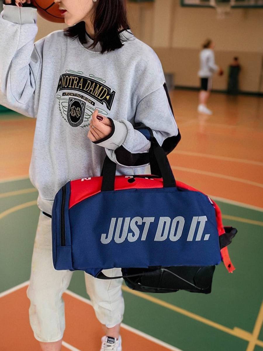 Men and women's backpack basketball training bag dry wet separation fitness bag American backpack middle school student school bag hand bag tide tide
