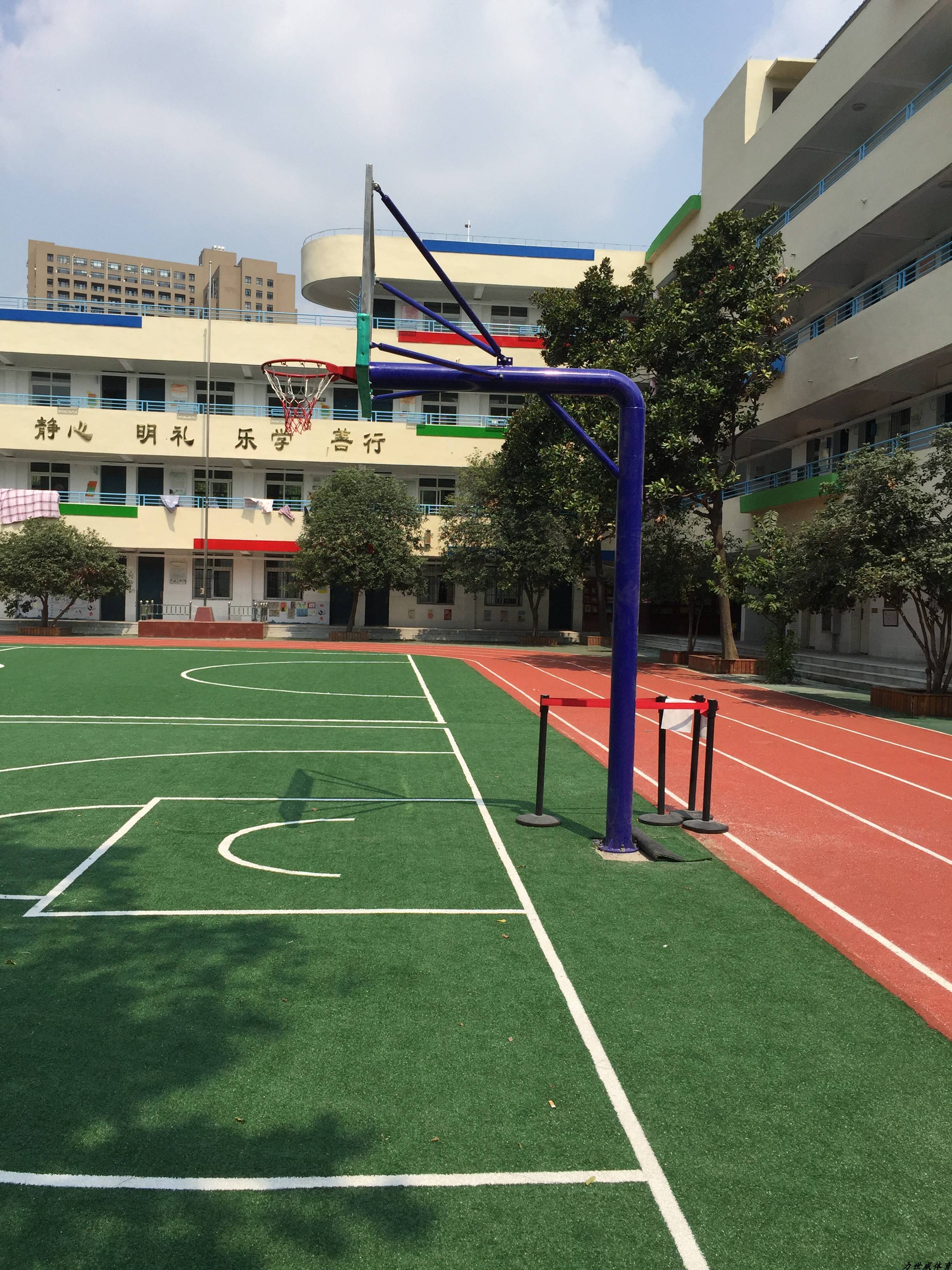 Buried round tube diameter 165mm basketball rack