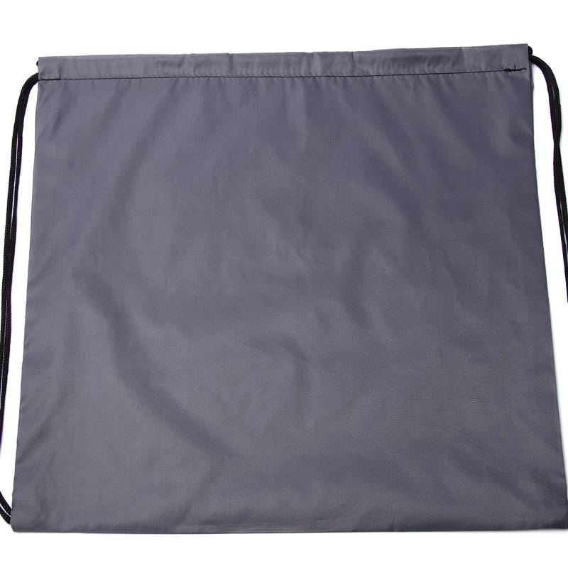 A gray, unprinted basketball bag