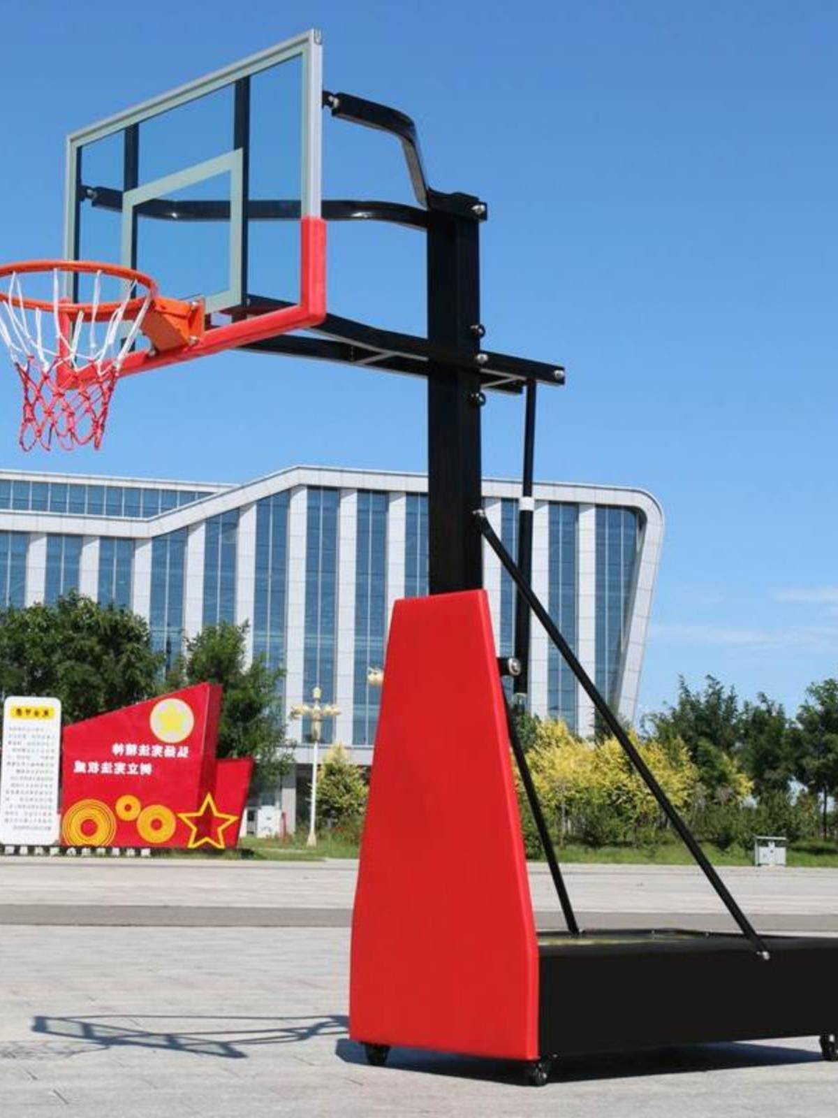 Basketball frame buried outdoor school outdoor child adult adult adolescent standard basketball rack indoor and outdoor competition training