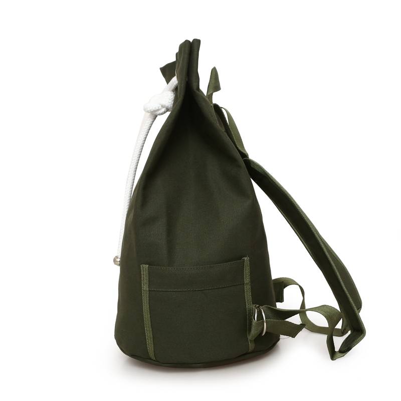 2022 new tide canvas bag men's bag bucket bag backpack sports large -capacity fitness bag bucket basketball bag