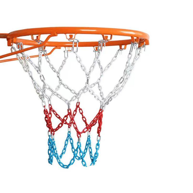 Metal basketball net with rough, durable basketball chain net, stainless steel basketball net