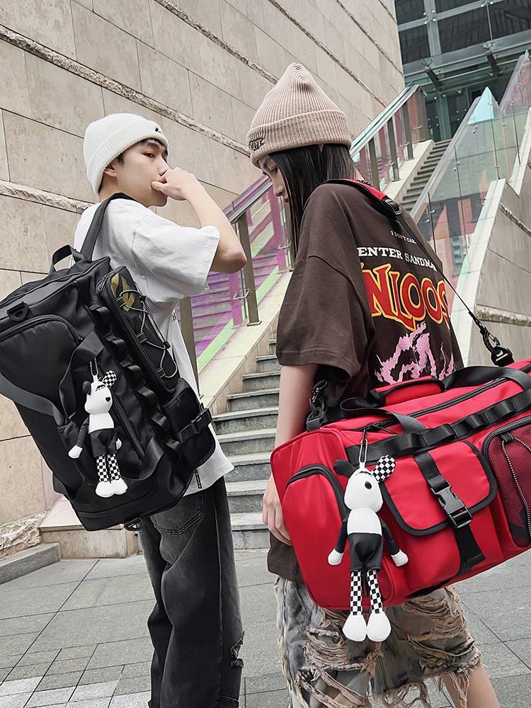 Multifunctional backpack short travel bag men's large -capacity outdoor sports fitness bag luggage storage bag