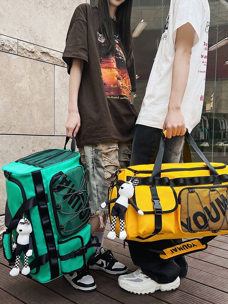 Multifunctional backpack short travel bag men's large -capacity outdoor sports fitness bag luggage storage bag