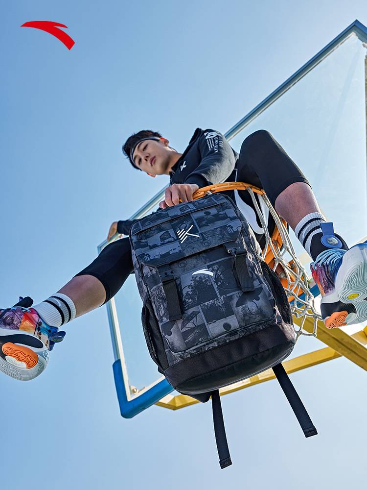 Anta Backpack Men's Backpack Female Junior High School Student KT Basketball School Bag Computer Pack New Large -capacity Travel Bag