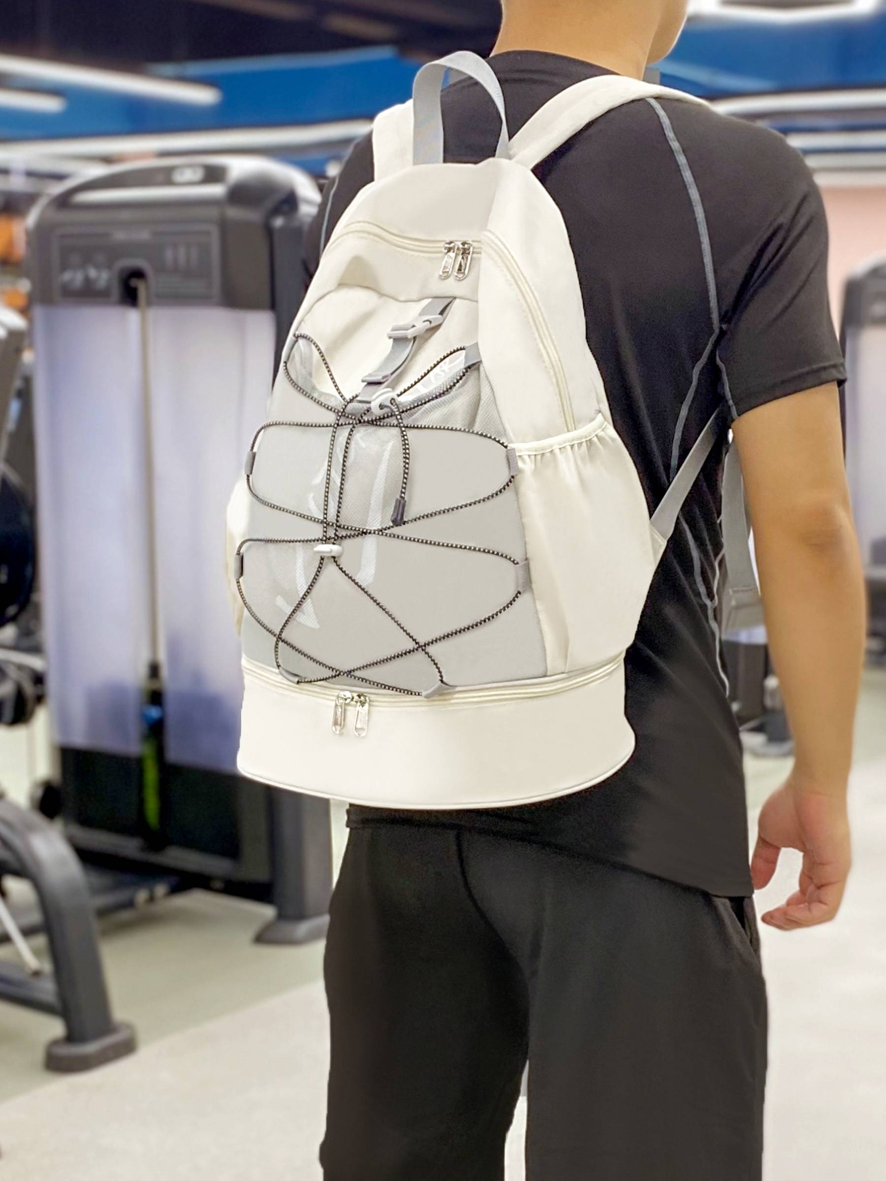 Swimming bag shoulders Wet wet separation with shoe warehouse placing basketball football rackets, floating boards travel, fitness men's and women's sports bags