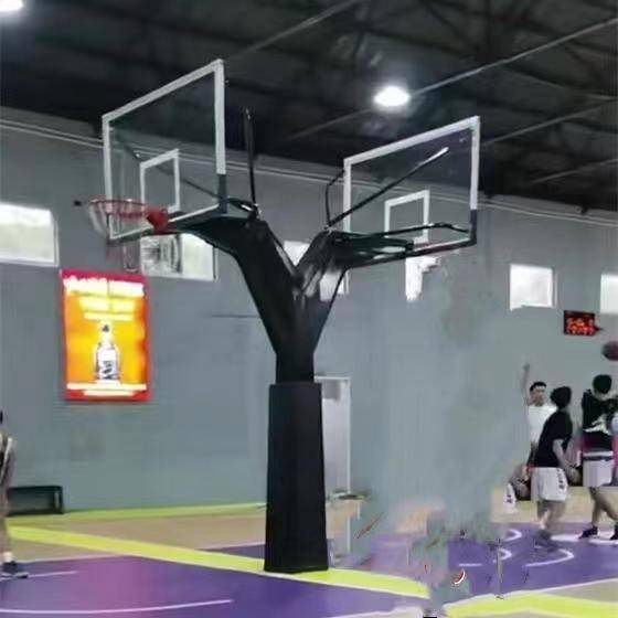 Basketball frame Standard outdoor adult land buried square tube round tube lifting outdoor floor -floor basketball box