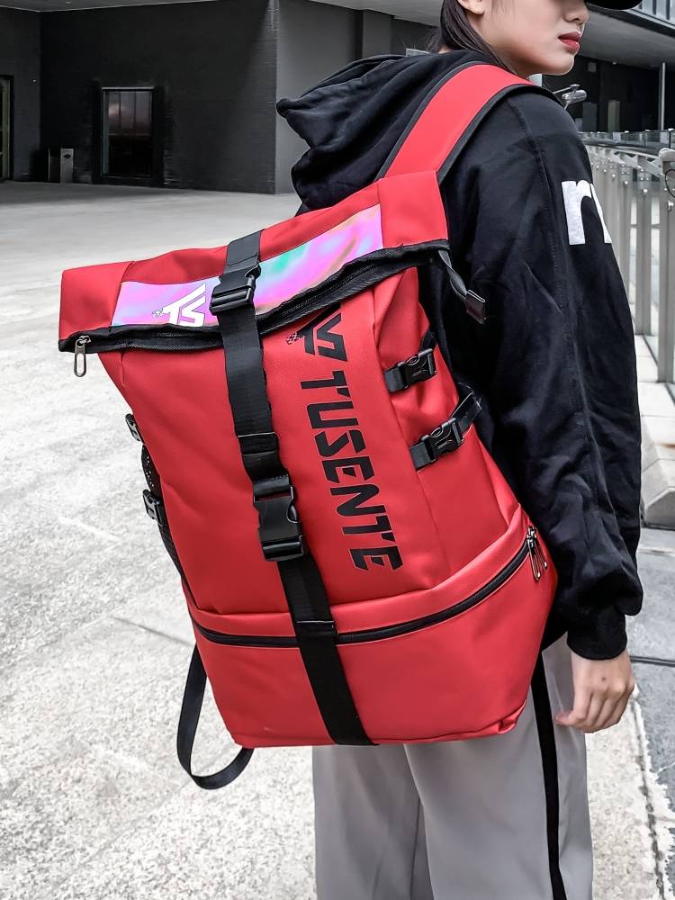 Backpack Men's Computer Bags Large -capacity Schoolbag Sports Basic Training Basketball Helmet Cycling Travel Backpack