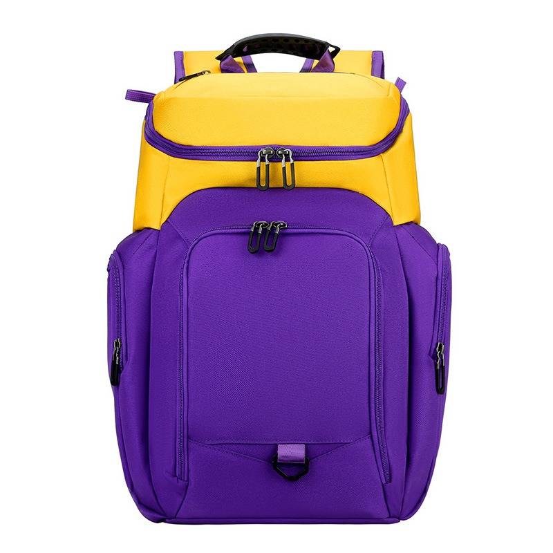 Purple with yellow