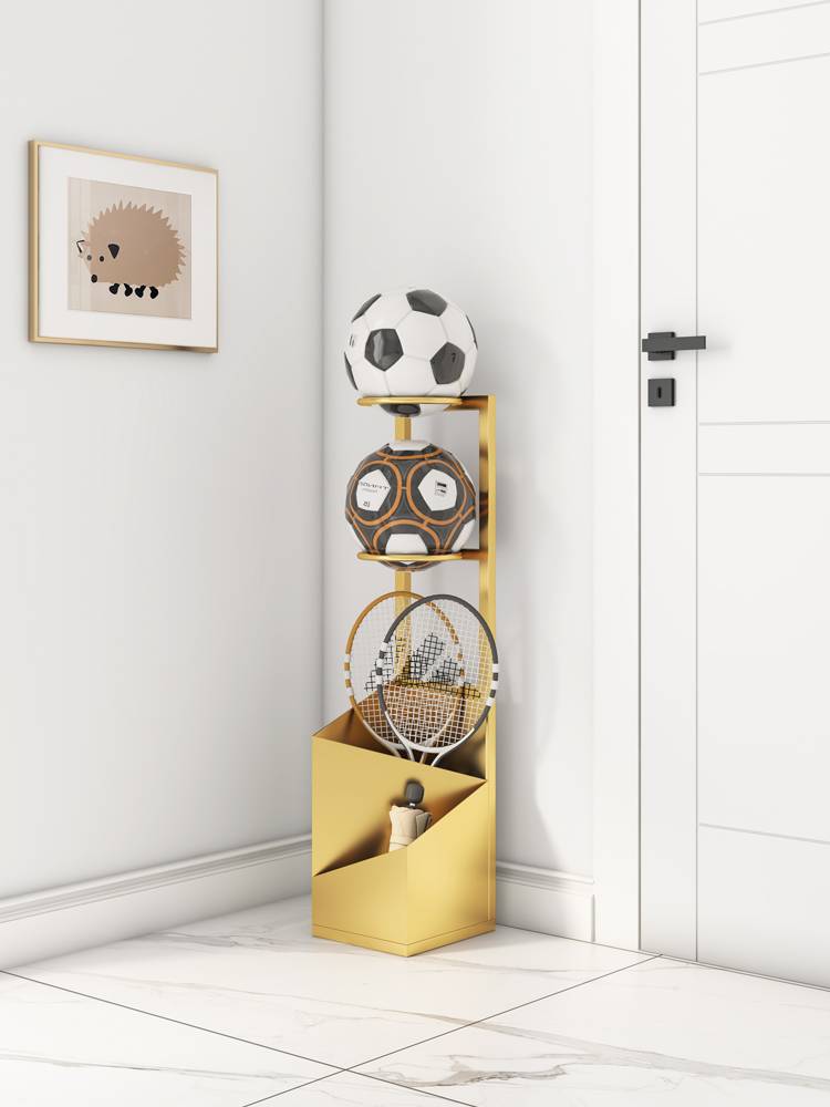 Basketball rack household sports equipment setting racks football storage shelf, placing multi -function umbrella rack