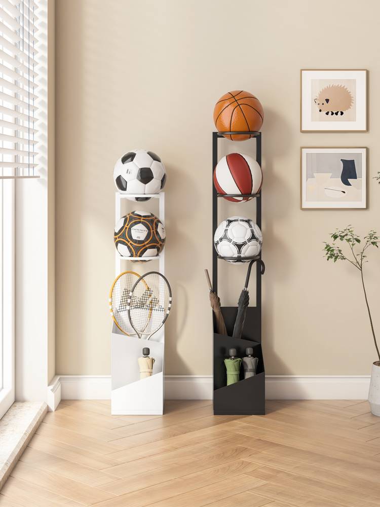 Basketball rack household sports equipment setting racks football storage shelf, placing multi -function umbrella rack
