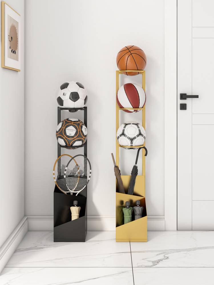 Basketball rack household sports equipment setting racks football storage shelf, placing multi -function umbrella rack