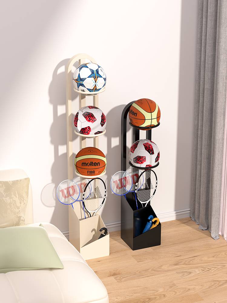 Basketball storage household indoor table tennis placing ball storage baskets of badminton racket sports equipment