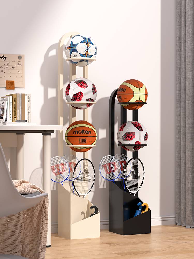 Basketball storage household indoor table tennis placing ball storage baskets of badminton racket sports equipment