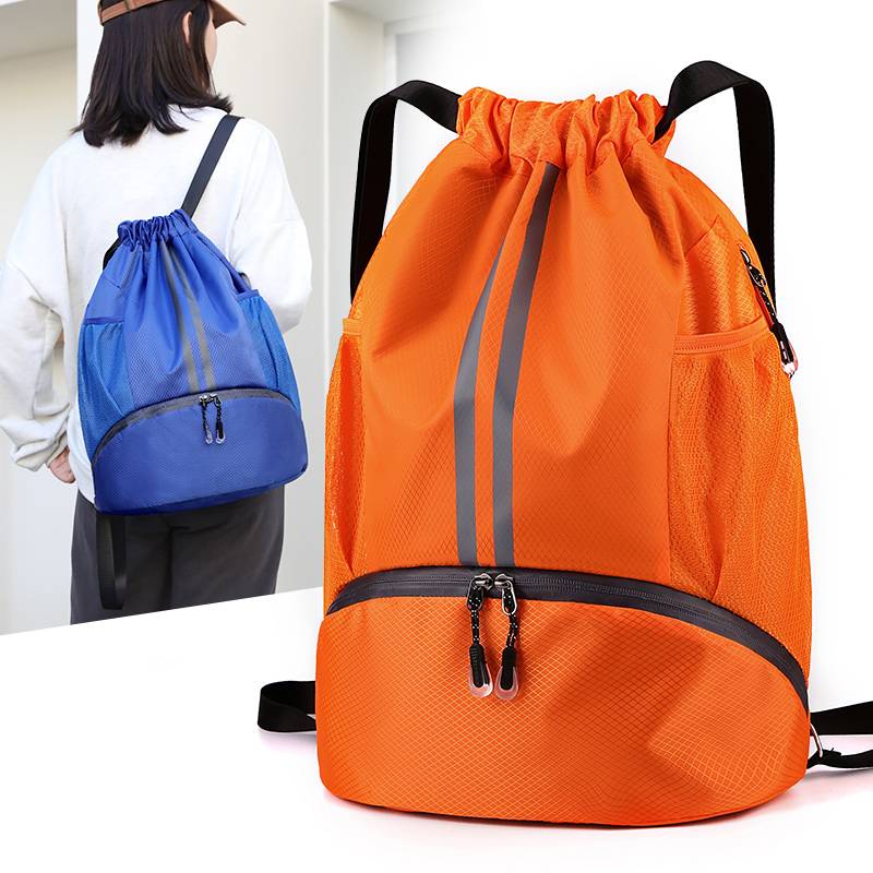 Decanonon basketball bag, dry and wet, separate bathing suit, bag of sports packs, slings, shoulders