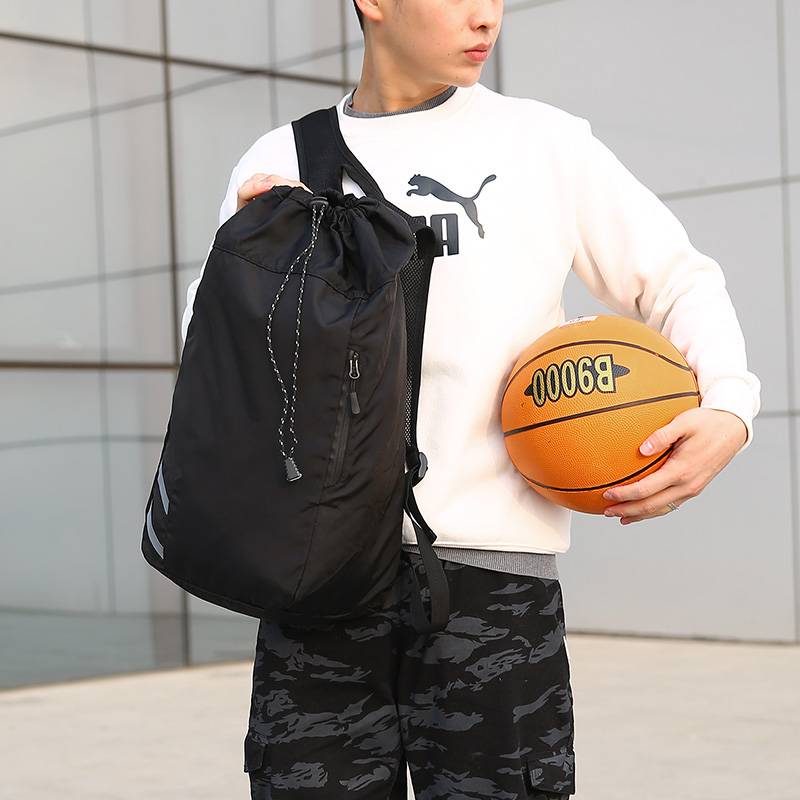 Backpack men's large -capacity basketball bag training fitness equipment travel schoolbags drawing rope storage movement backpack tide